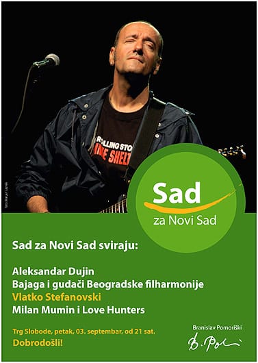 Vlatko Stefanovski plakat za koncert v Novem Sadu, Festival LENT 2004