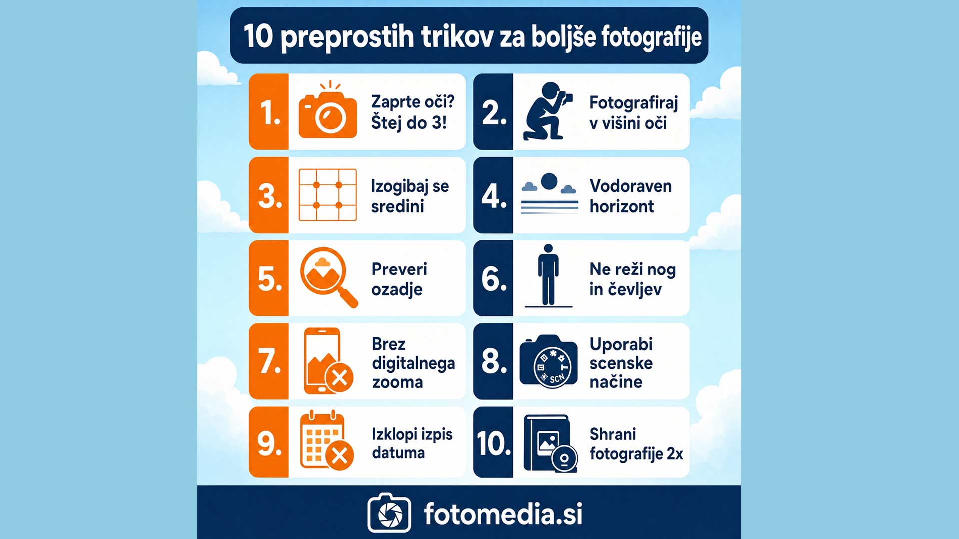 10 nasvetov za boljse fotografije