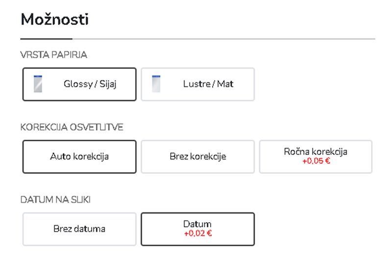 datum na fotografiji pri izdelavi fotografij