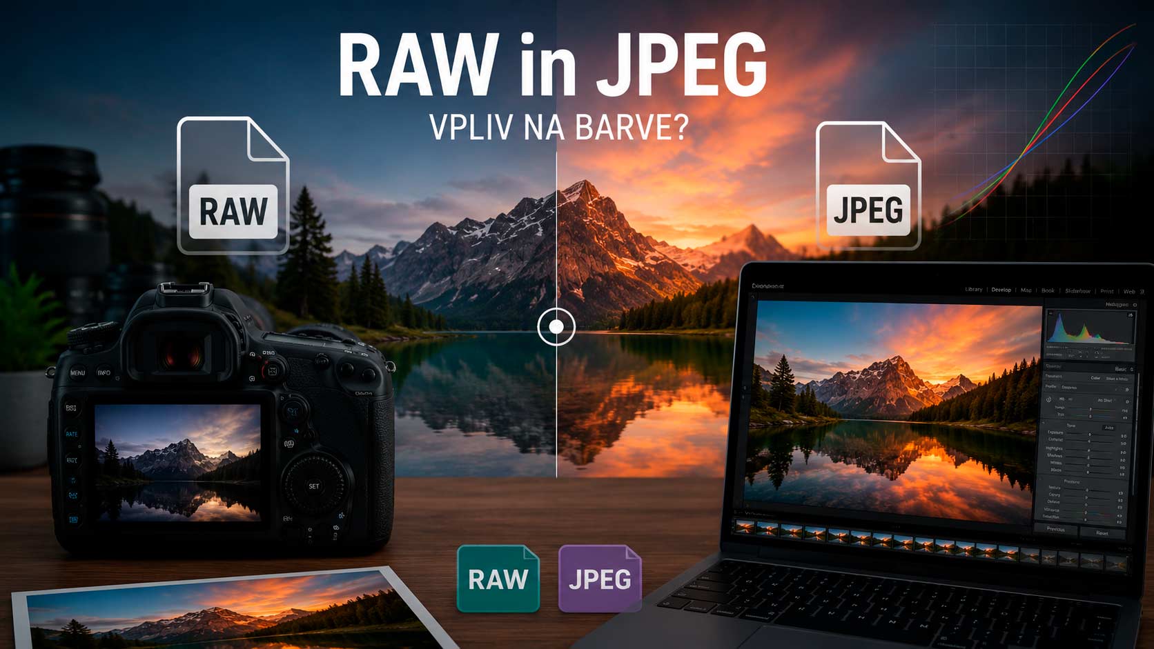 raw jpg vpliv na barve