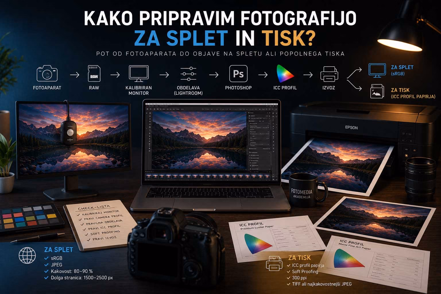 Kako pripravim fotografijo za splet in tisk?