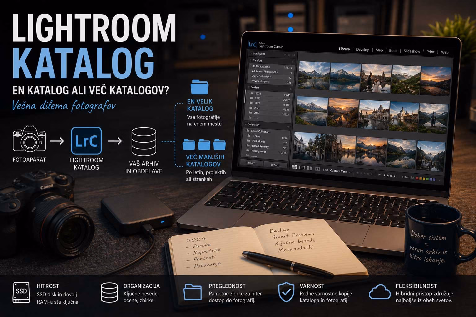 Adobe Lightroom: En katalog ali več katalogov?