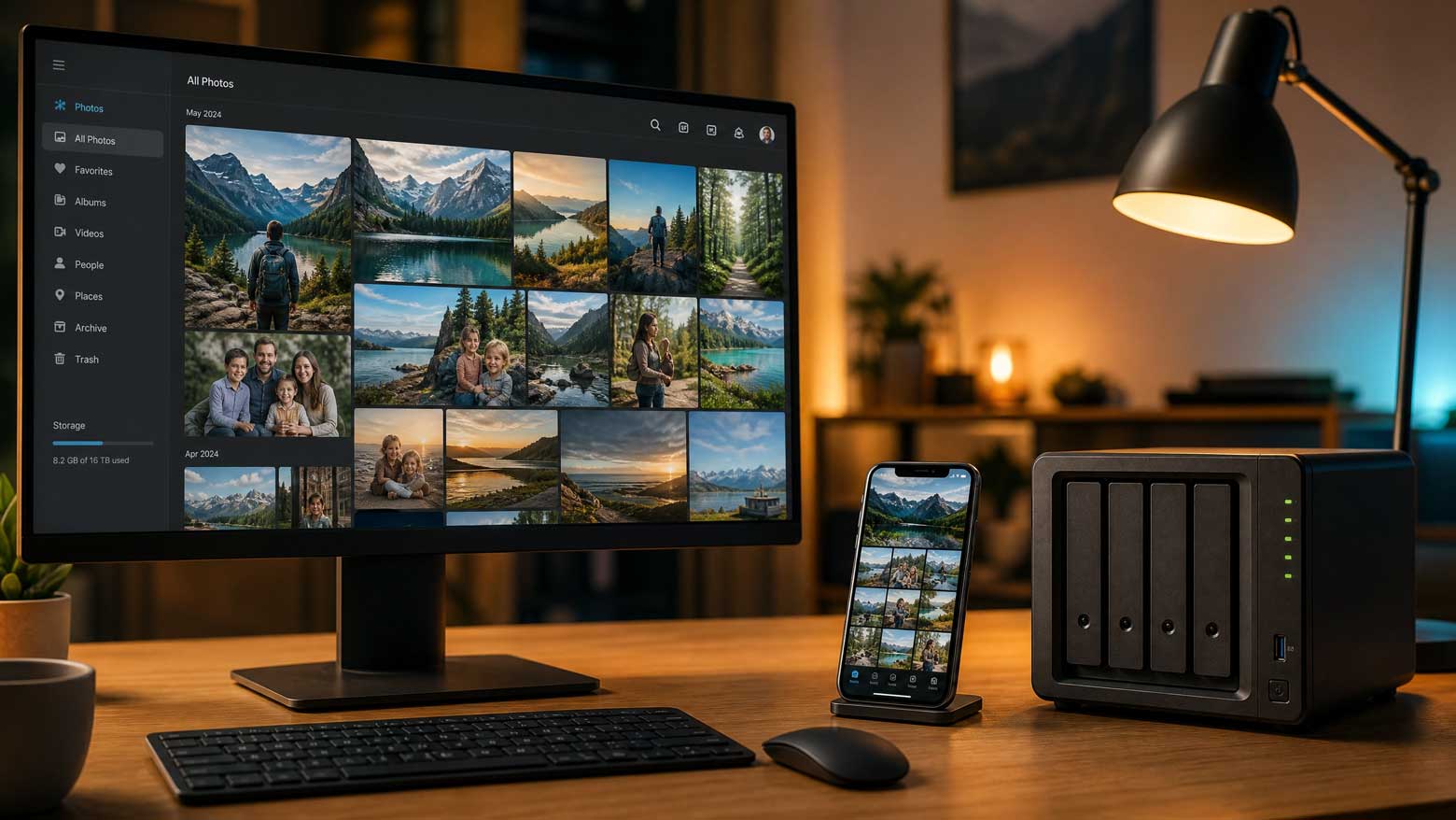 Immich aplikacija na računalniku in telefonu za upravljanje osebnih fotografij