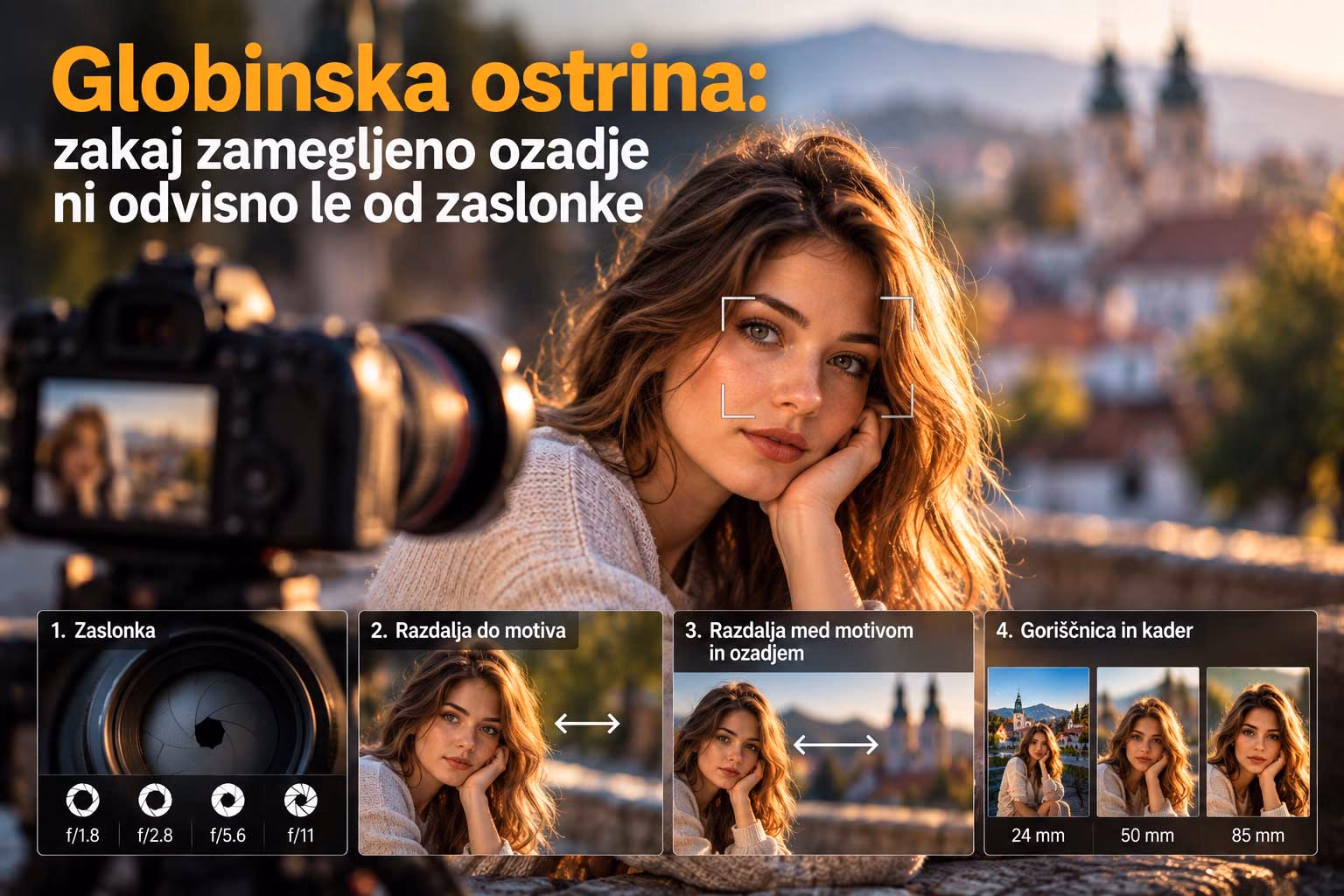 Globinska ostrina: zakaj zamegljeno ozadje ni odvisno le od zaslonke