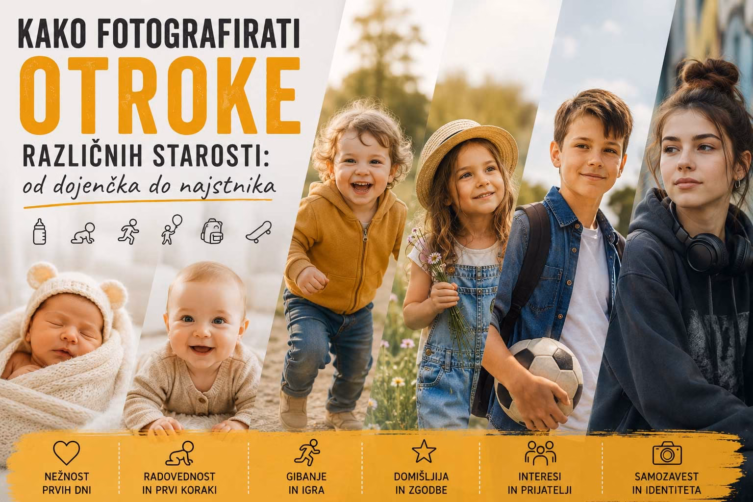 Kako fotografirati otroke različnih starosti?
